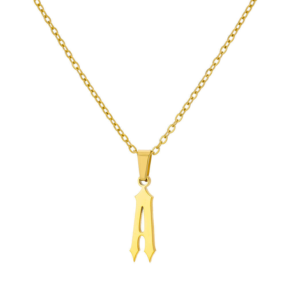 Ancient English Letter Pendant Necklace