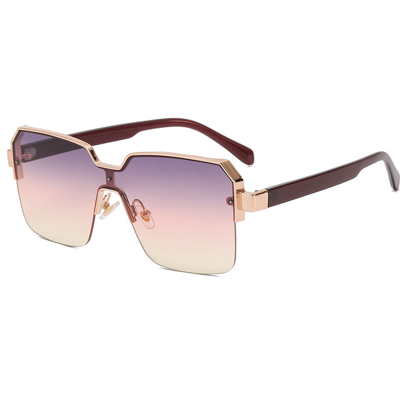 Minimalist Light Luxury Half Frame Sunglasses For Fashion Shows