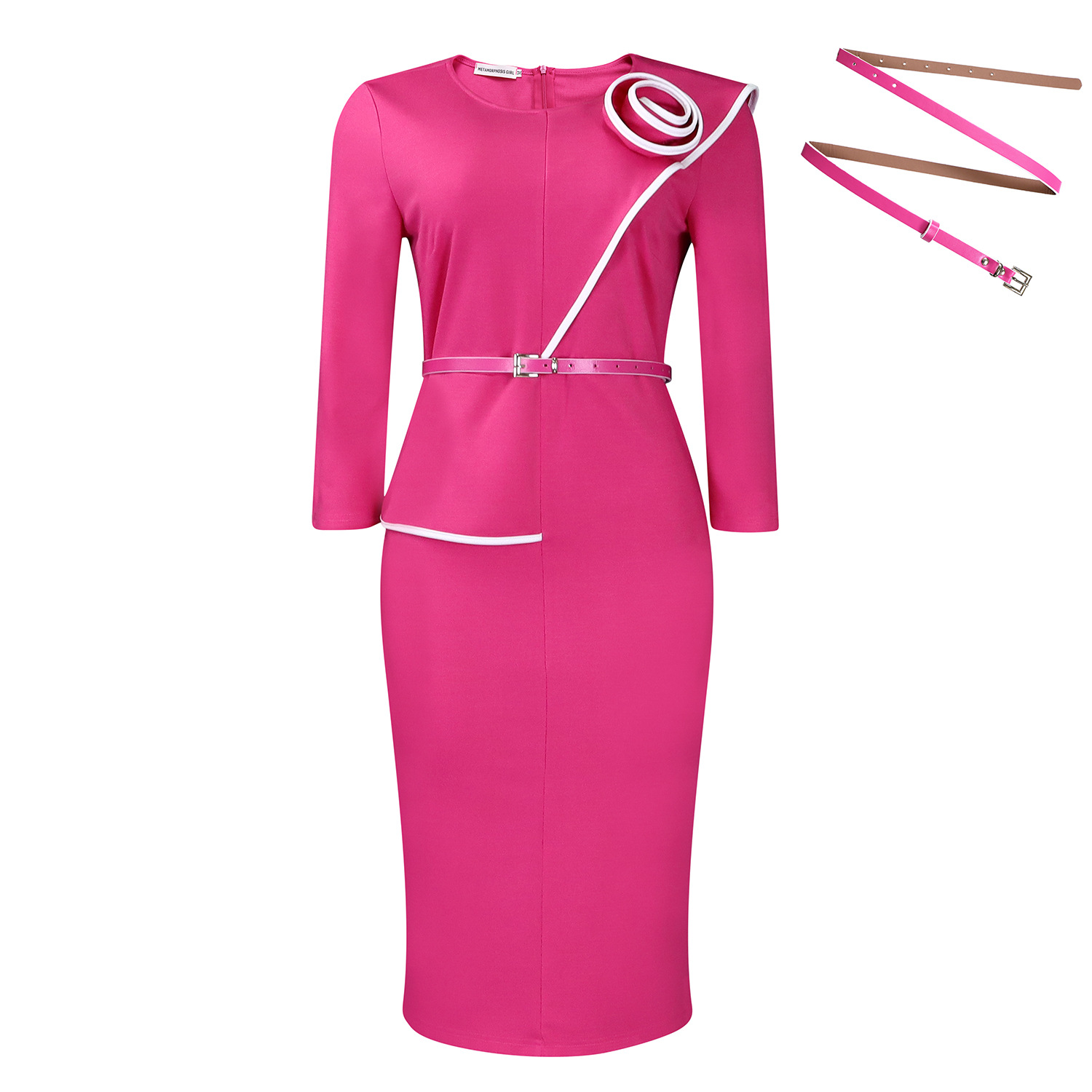 Elegant OL OL Pencil Skirt Sheath African Dress Rose - Shop at LoveMi