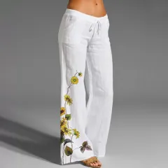 Wide Leg Yoga Pants Women's Loose 3D Digital Printing Loose Trousers Straight-leg Pants - Hyq23050253 - View 1