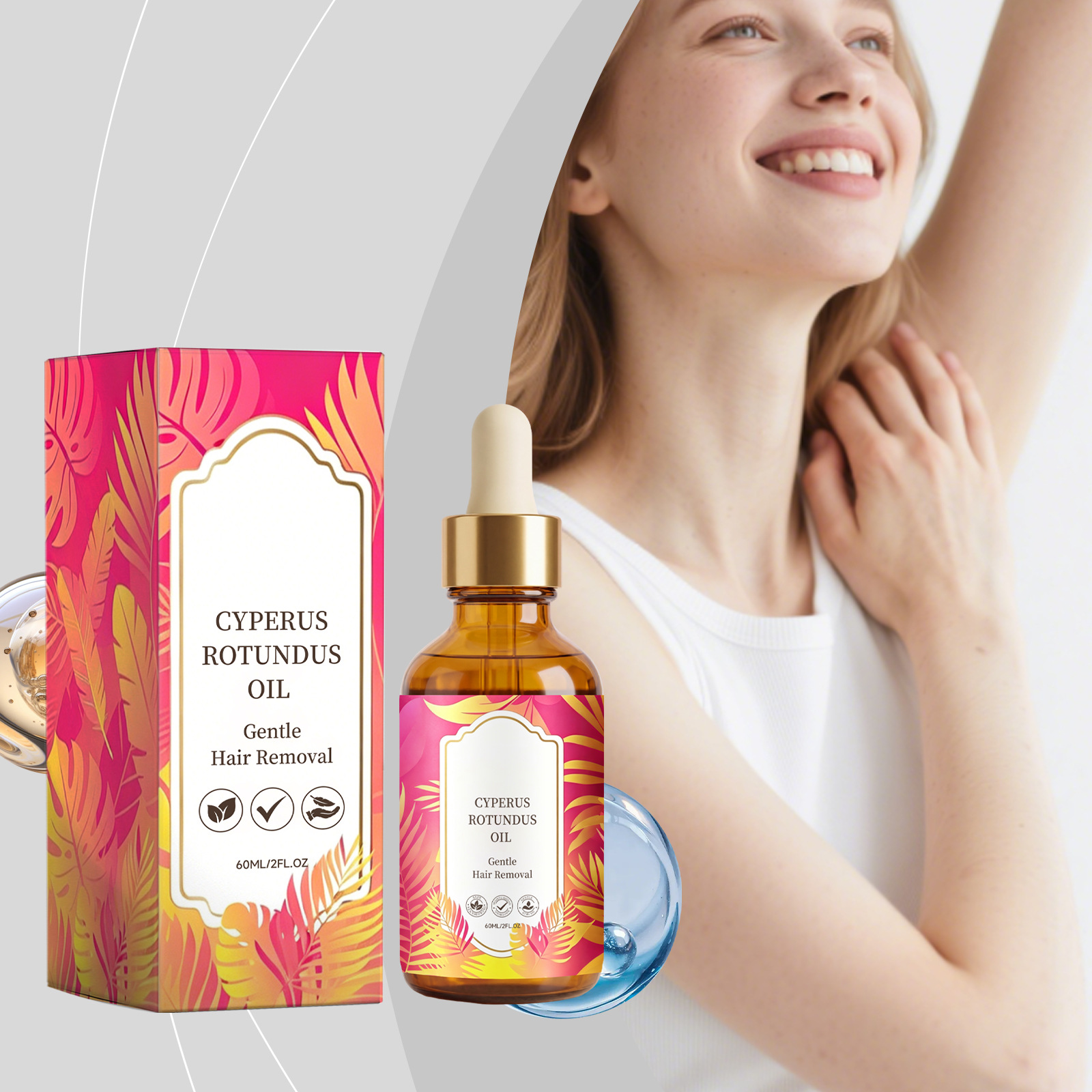 Moisturizing And Cleansing Skin Fragrance Oil For Hair Removal