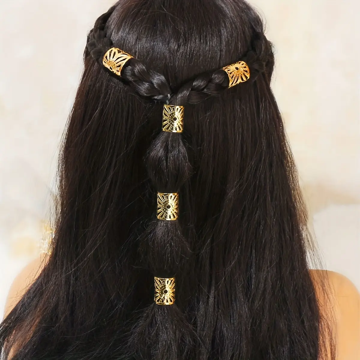 DIY Wig Dreadlocks Ornament Accessories Metal Geometry