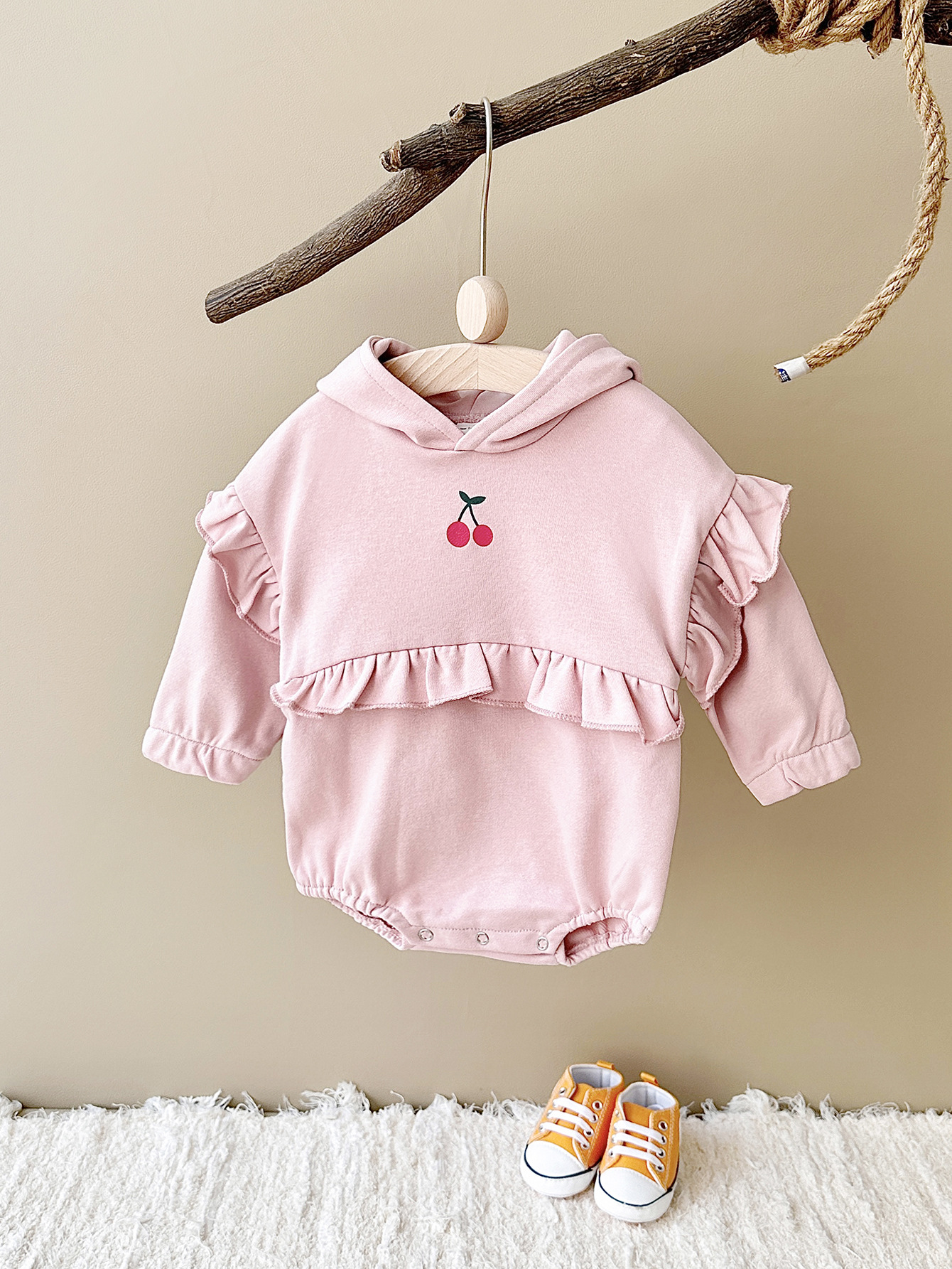 Title 3, Baby Girl Sweet Cherry Embroidered Long Sleeve ...