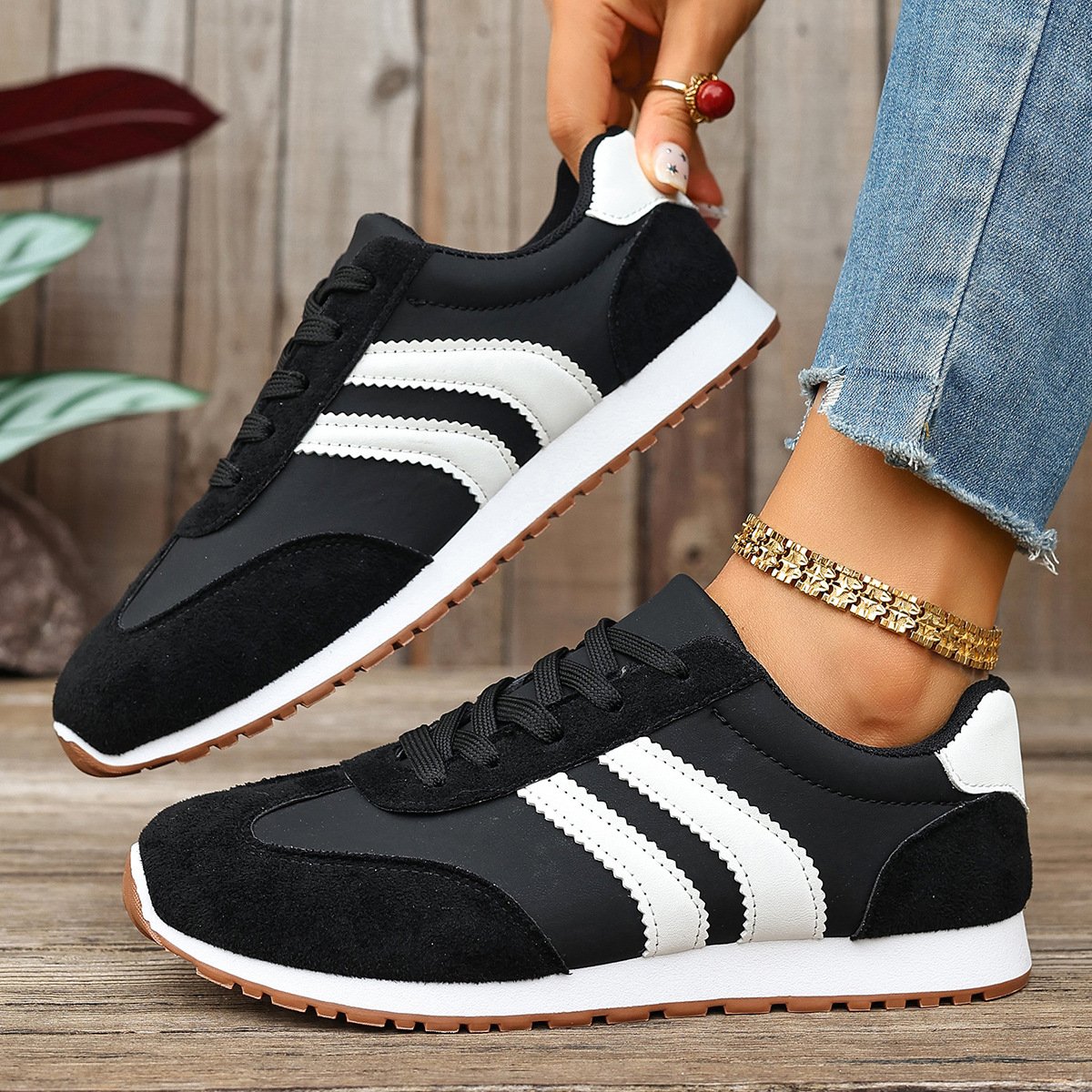 PU Lace-Up Sneakers, picture 6 of 6