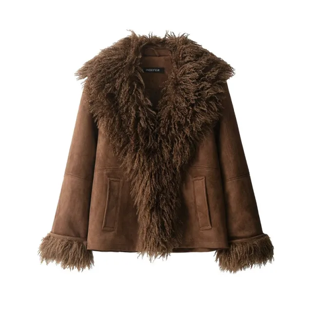 Women's Faux Fur Effect Jacket Coat - Shop at LoveMi