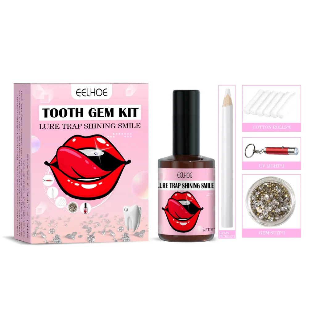 EELHOE Teeth Gem White Suit Teeth Easy To Disassemble Easy To Install Jewelry Beautiful Solid Reliable Diamond - Tooth Gem Kit