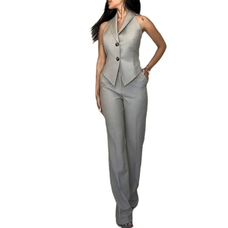 Vest Straight-leg Trousers Business Suit