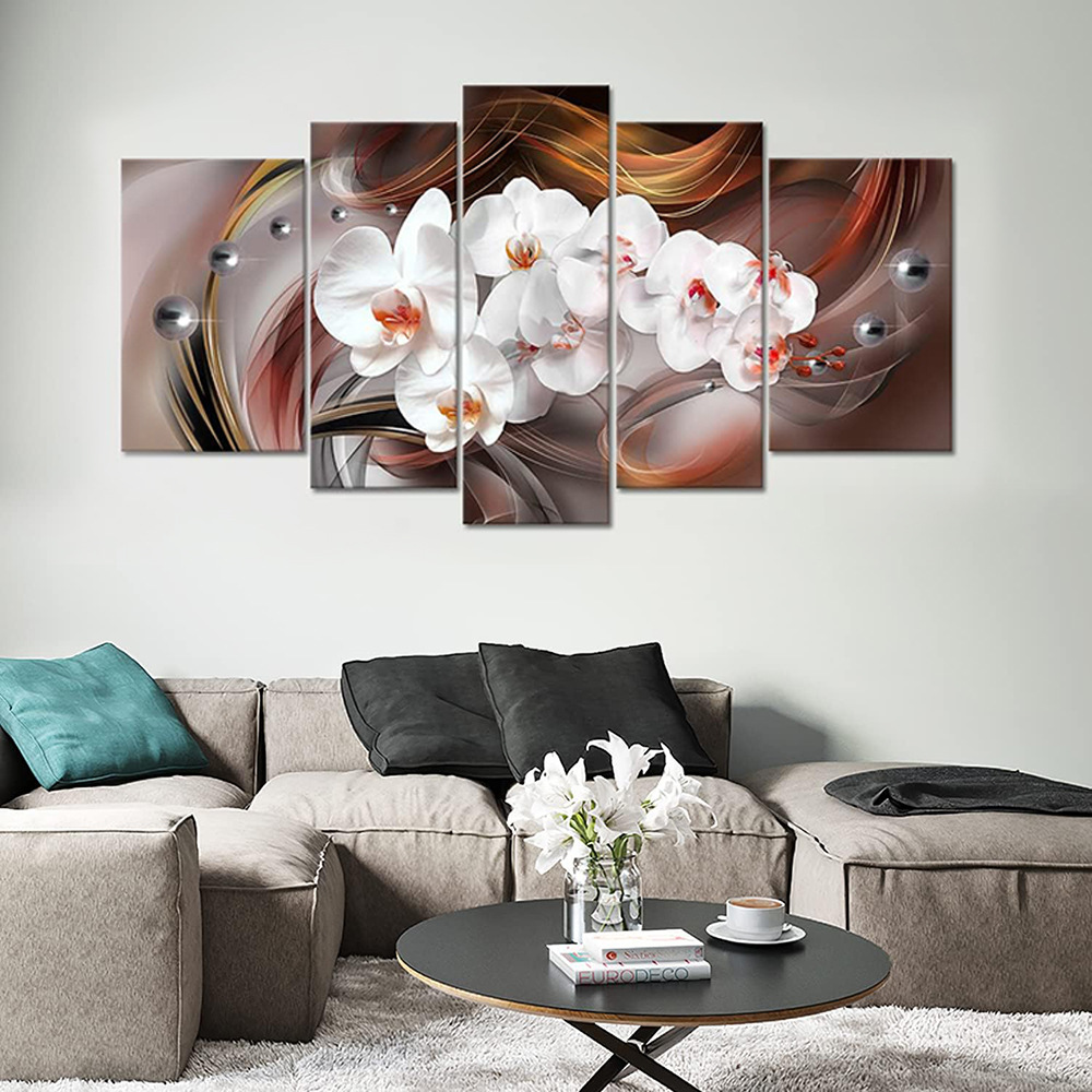 Five-panel Painting For Hotel Dining Rooms Modern And Minimalist