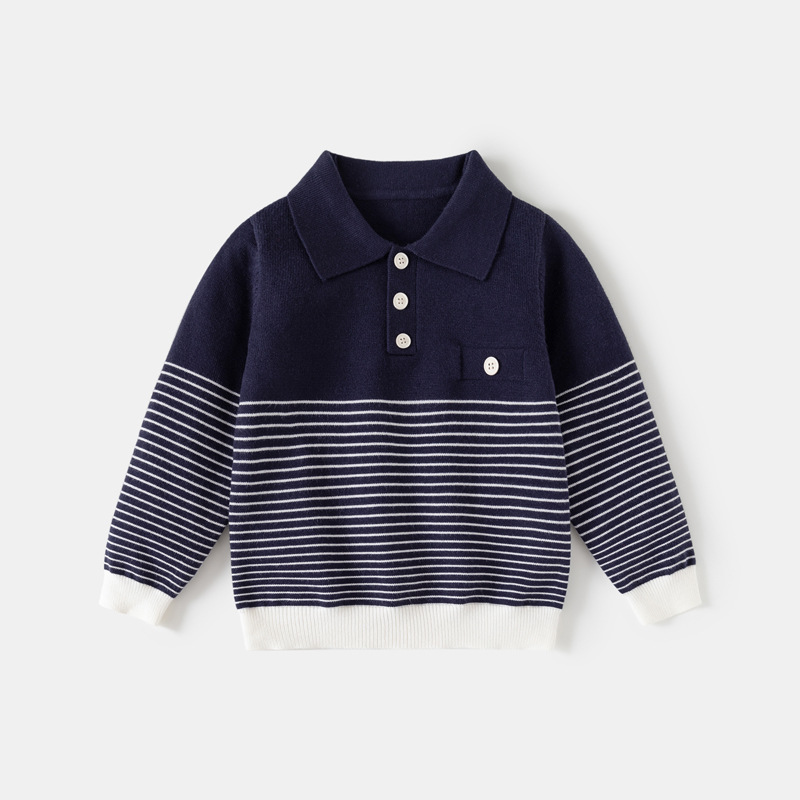 Boy's Thin Stripe Button-down Sweater — foto 4