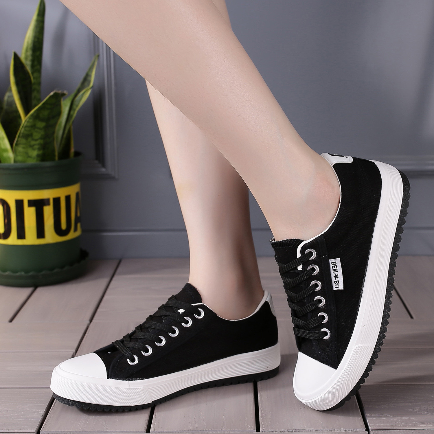Casual Low-top Canvas Shoes, Lightweight And Flatstylish Unisex Design 6