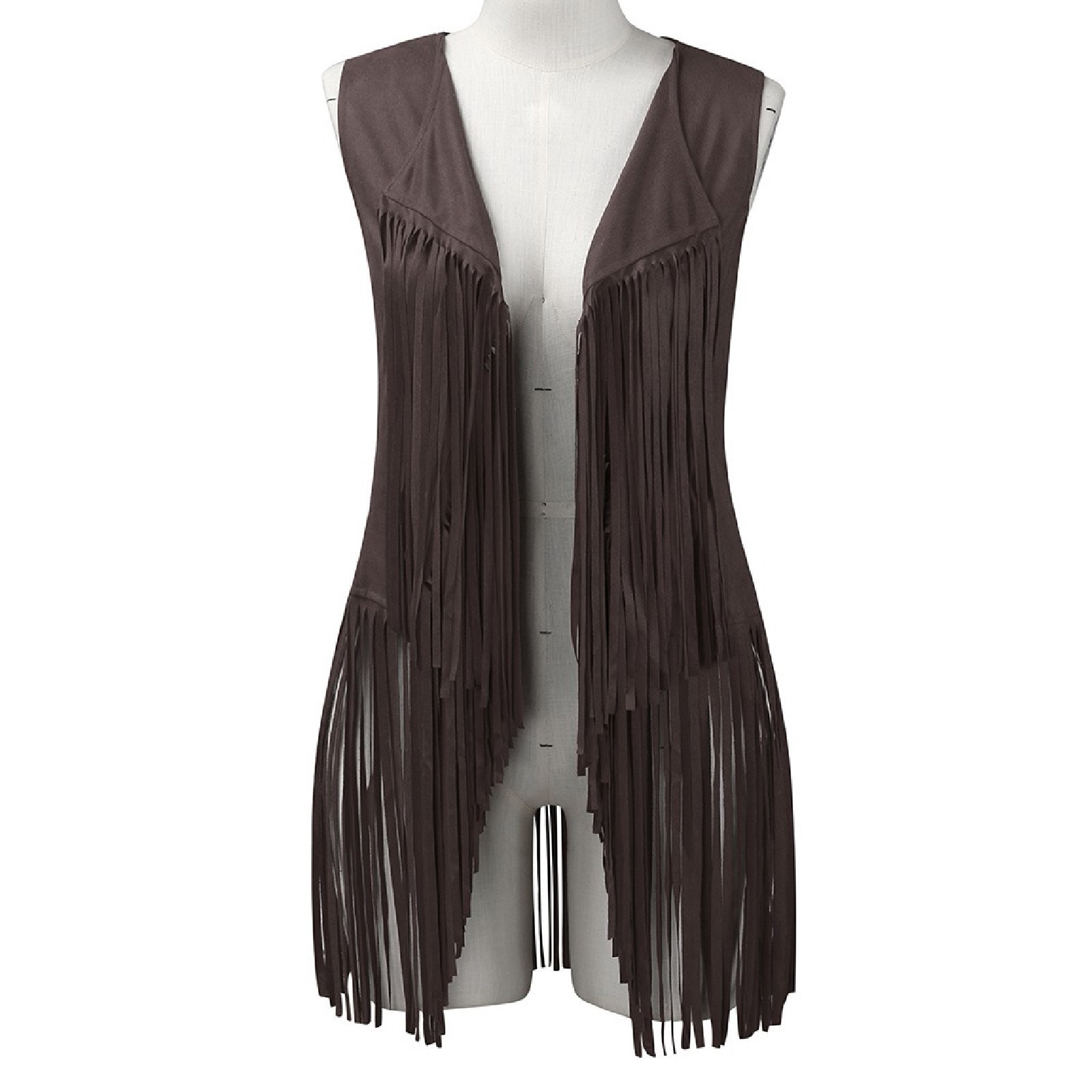 Title 36, Fashion Thin Tassel Sleeveless Vest for Women. ...