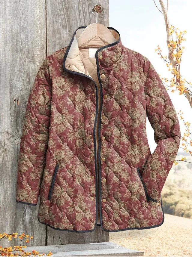 Female Loose Casual Print Personality Cotton Coat Jacket 3 Models Xs - Shop at LoveMi