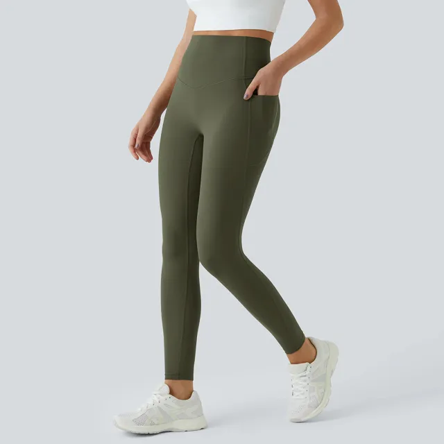 High Waist Hip Lift Yoga Pants Women Olive Green - Shop at LoveMi
