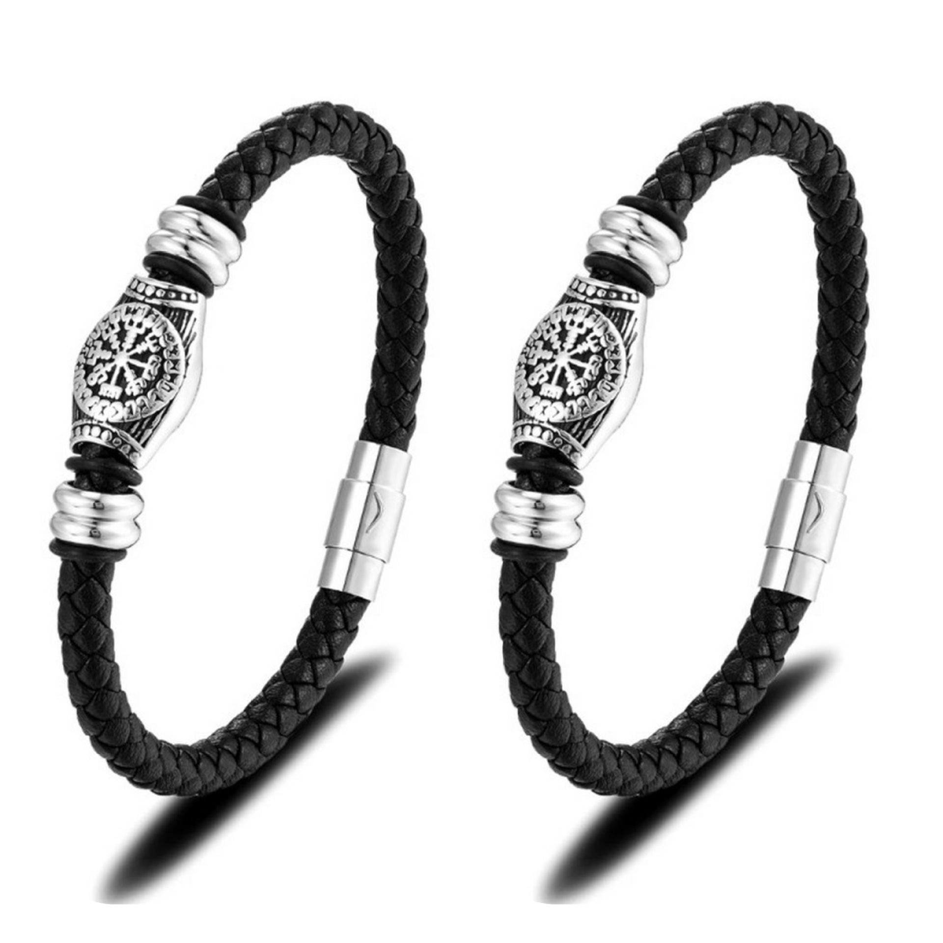 Men's Retro Nordic-Style Guide Symbol Beaded Necklace