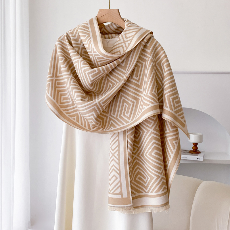 Thickened Warm Office Cloak Nap Wool Blanket Plaid Cloak Dual-use - Image 3