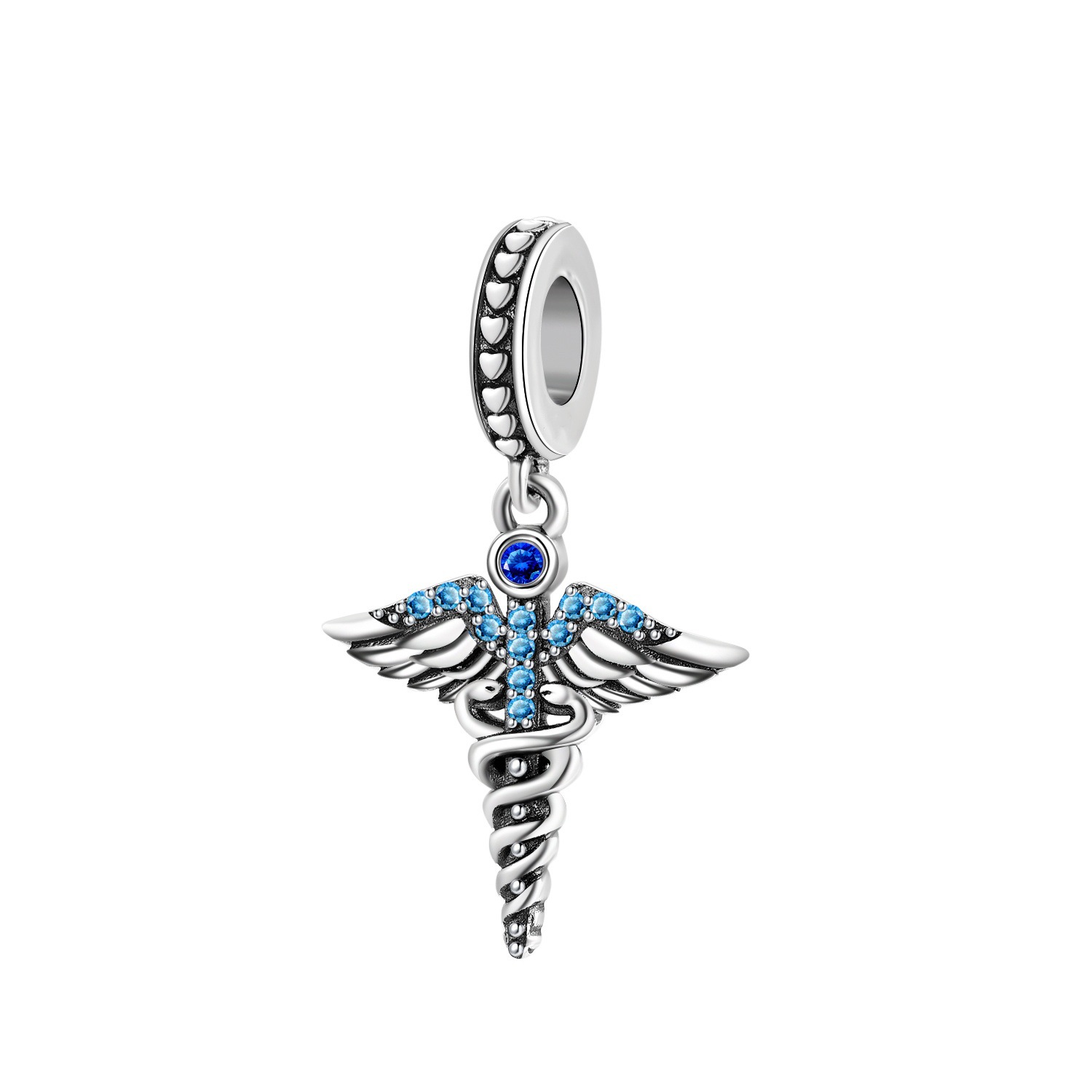 Silver-Plated Cross Charm Connector