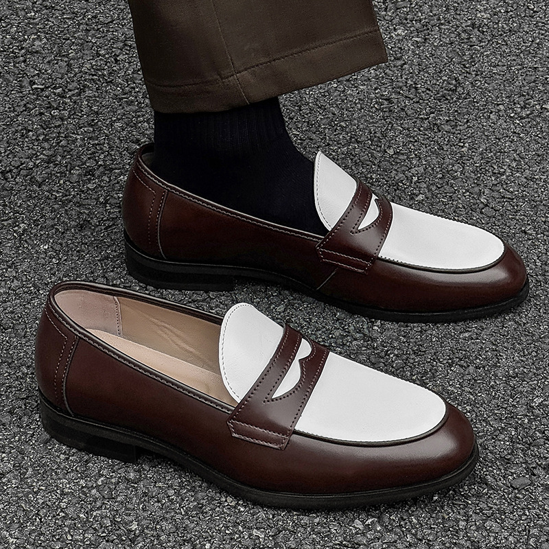 New Stylish All-match Mens Slip-on Casual Leather Shoes