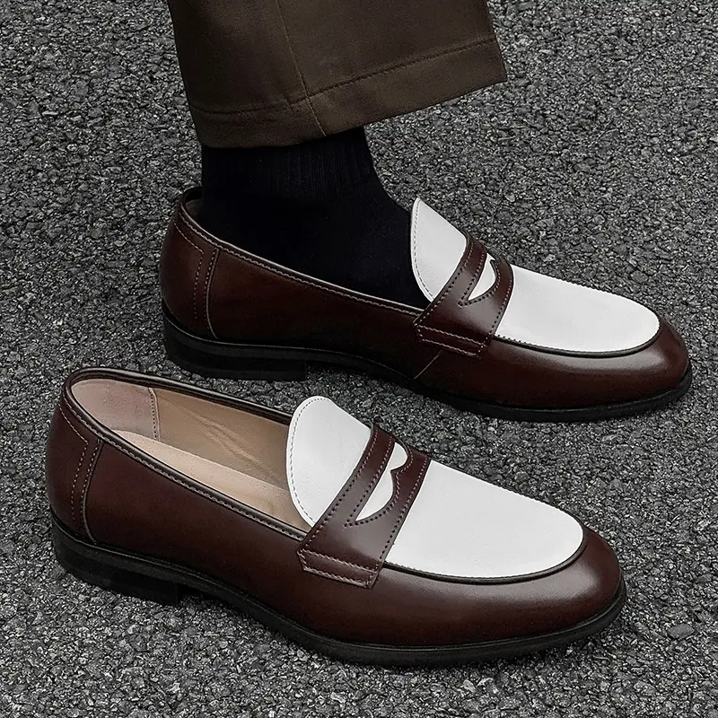 New Stylish All-match Mens Slip-on Casual Leather