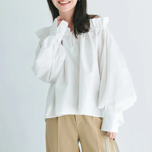 Autumn Women's Blouse Ruffled Off shoulder White - Shop at LoveMi