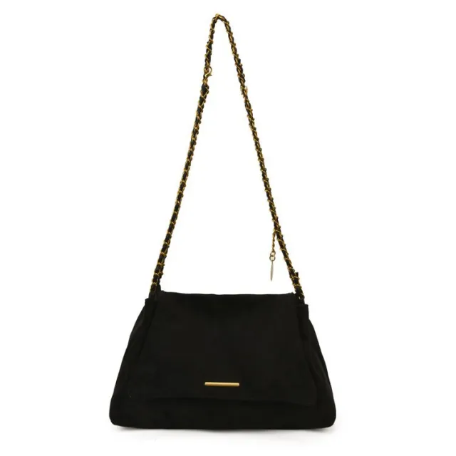 Autumn Chain Shoulder Bag With A Vintage Crossbody Design Black - Shop at LoveMi