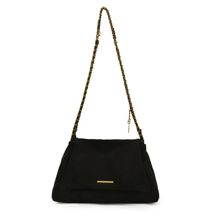 Autumn Chain Shoulder Bag With A Vintage Crossbody Design - Black