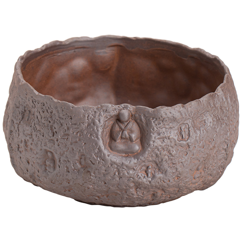 Stoneware Old Rock Clay Dunhuang Tea Basin Hand Made Retro Stoneware Tea Cup