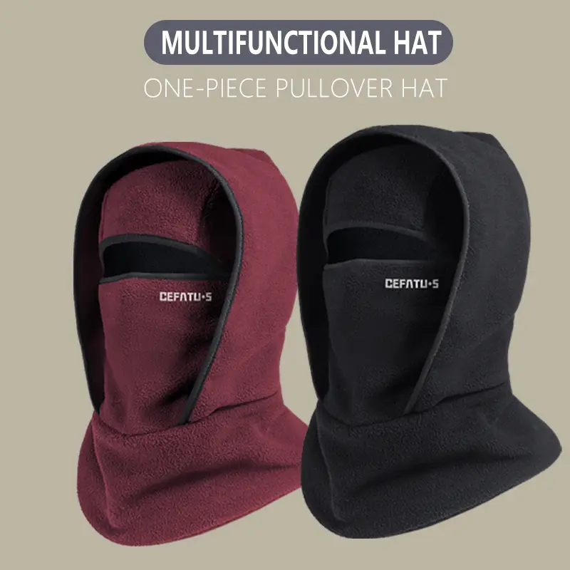 Outdoor Winter Warm Hat And Scarf Integrated
