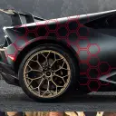 Reflective Car Body Stickers Hexagon Pattern view 2