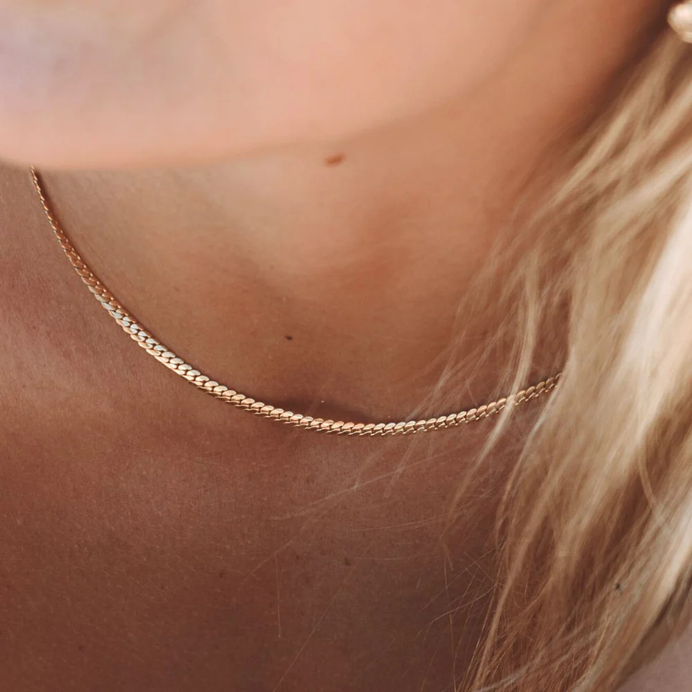 Stainless Steel Cuban Link Chain Hip Hop Clavicle Chain