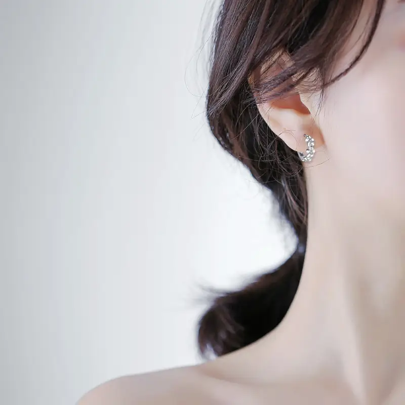 S925 Silver Flower Earrings For Women