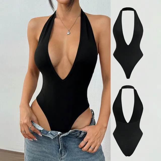 Women's Sexy Halter Jumpsuit Backless Black - Shop at LoveMi