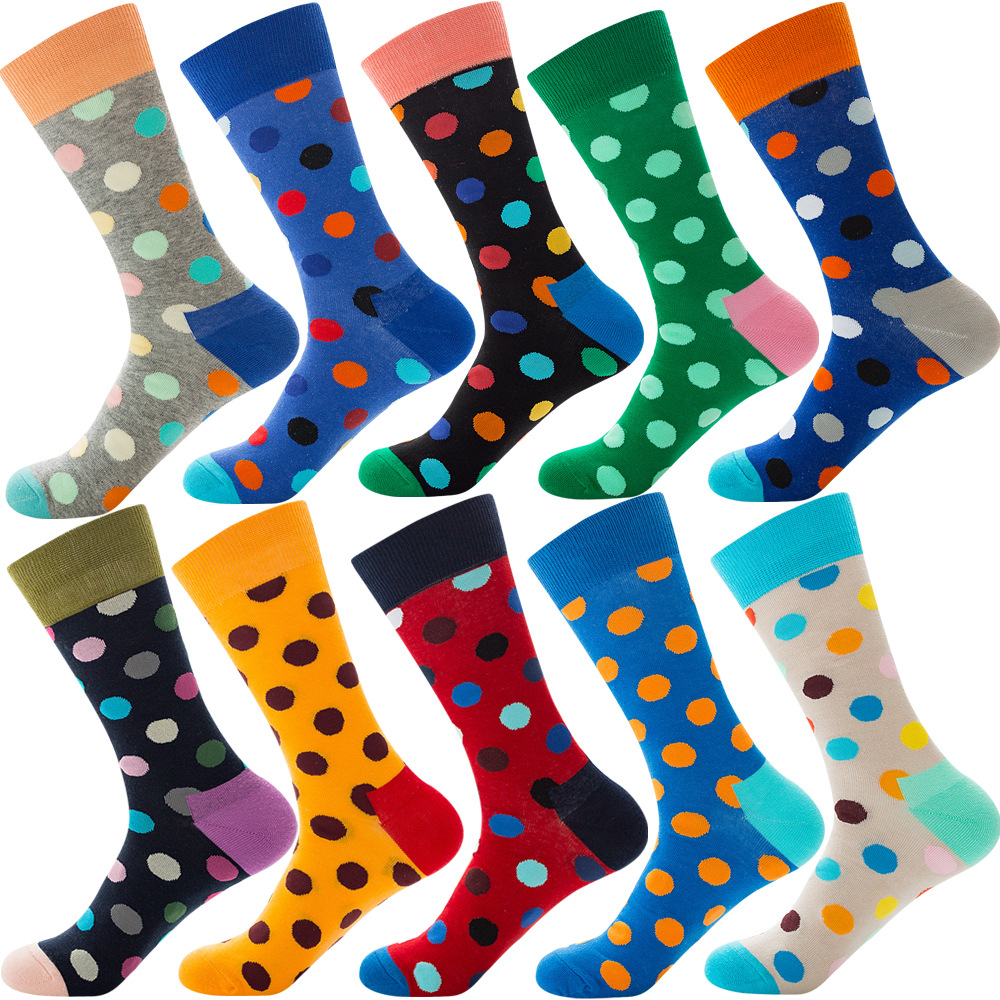 Autumn Diamond-patterned Mens Socks Christmas Animal And Fruit-themed Socks