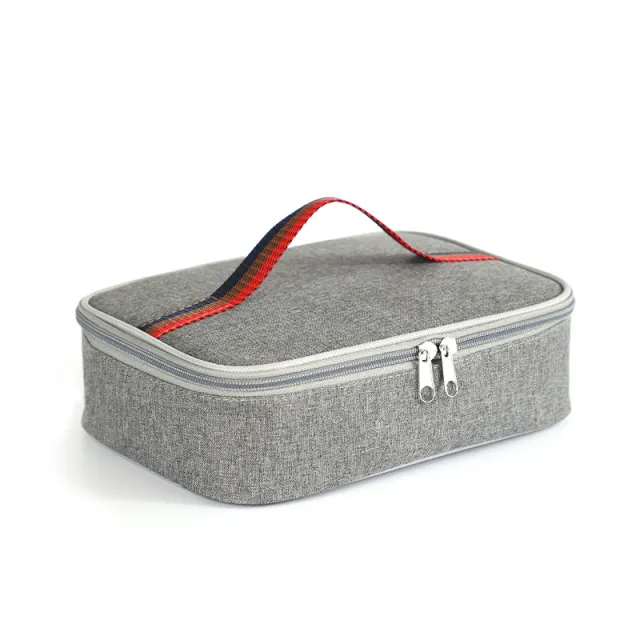 Japanese Oxford Cloth Portable Insulated Thick Aluminum Foil Lunch Thermal Bag Gray - Shop at LoveMi
