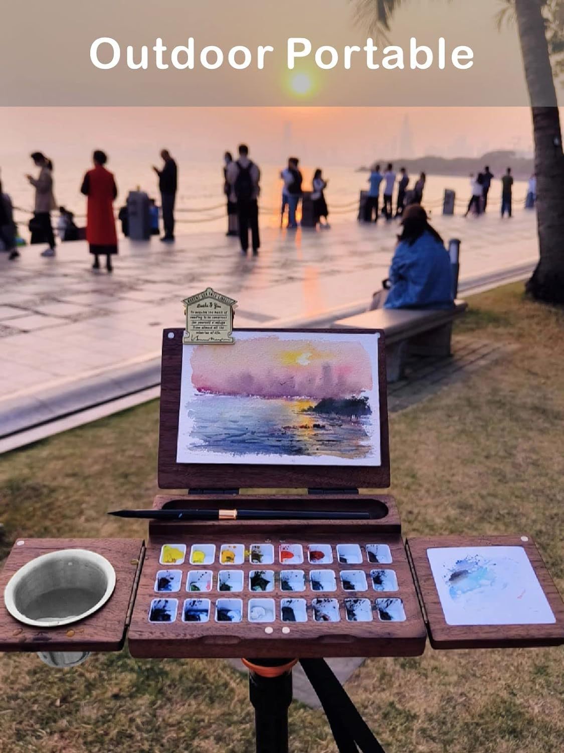 Title 7, Tri-fold Watercolor Drawing Board Portable Trav...