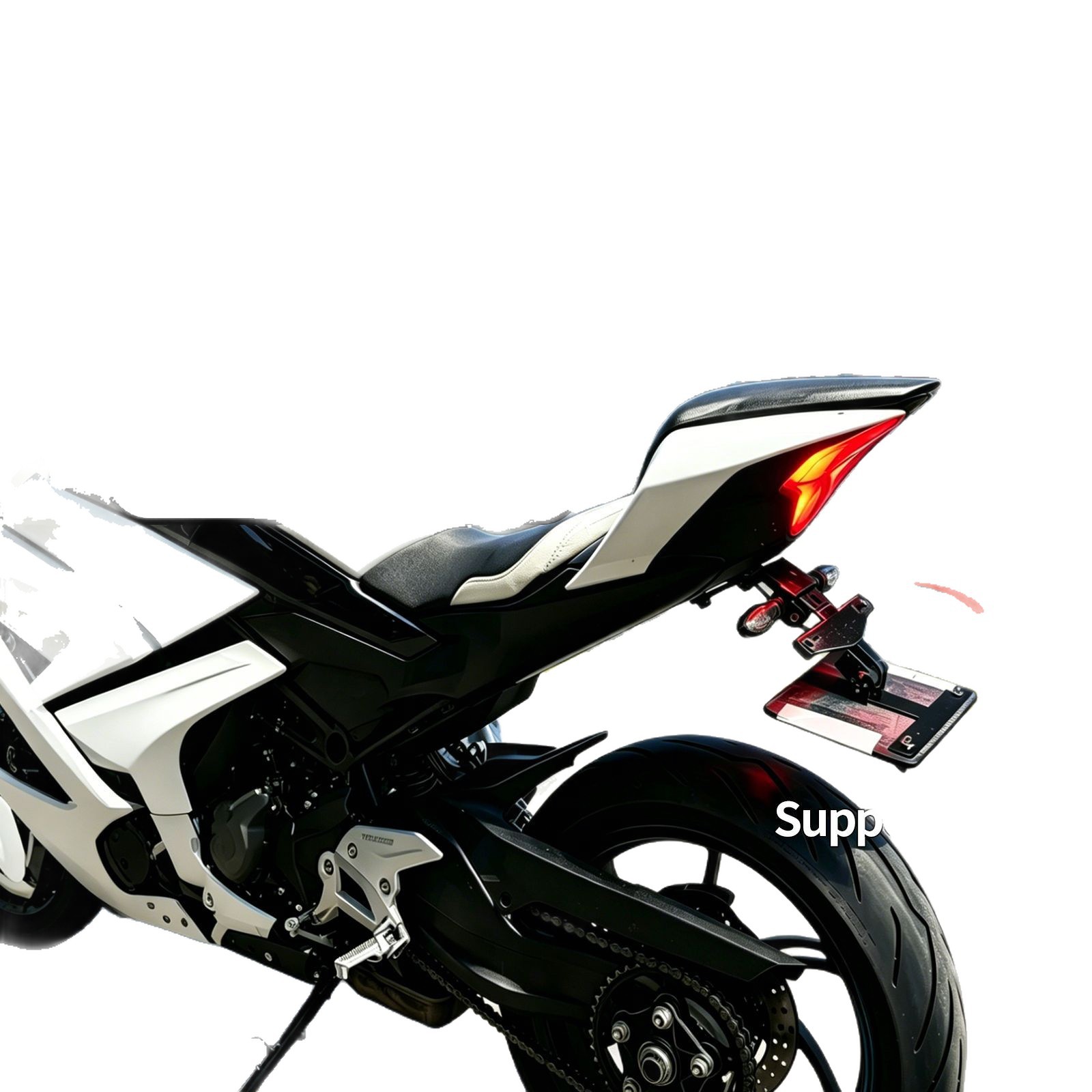 Electric Remote-controlled Foldable Track Modified Short Tail Rear License Plate Holder 5