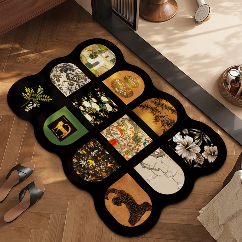Medieval-style Bathroom Water-absorbent Diatomaceous Earth Quick-drying Non-slip Foot Mat