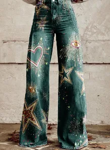European And American Plus Size Women's Denim Casual Pants - 1Figure-M - View 1