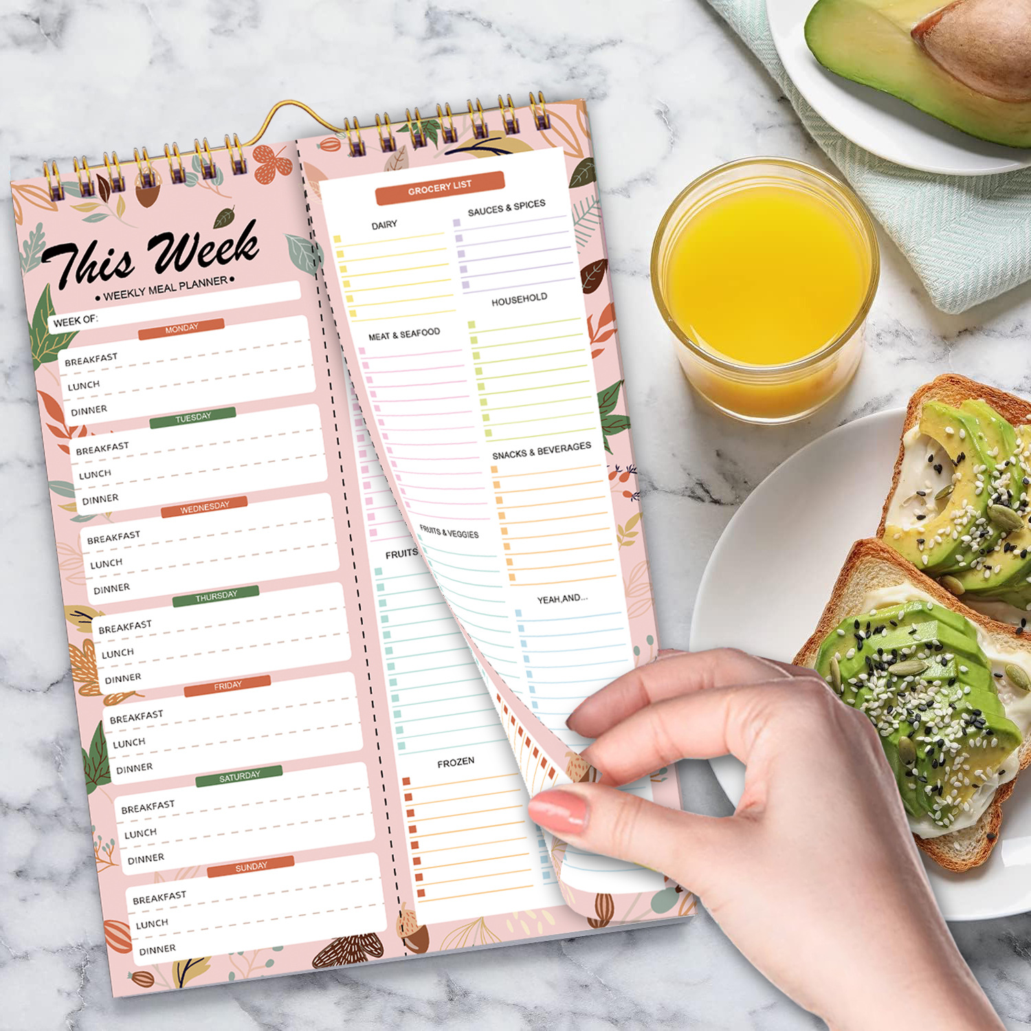 Ins Style Self-discipline Recipes Daily Weekly Notebook Menu 8