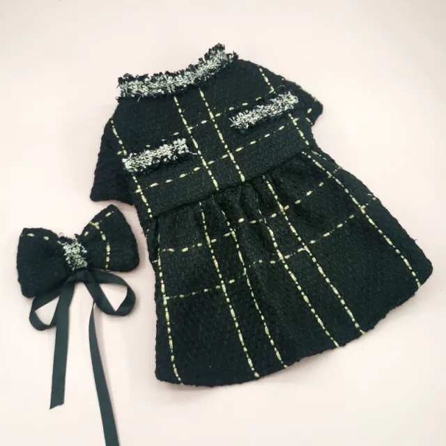Cat Accessories Classic Style Matching Hat Coat Skirt Black Bow Tie - Shop at LoveMi