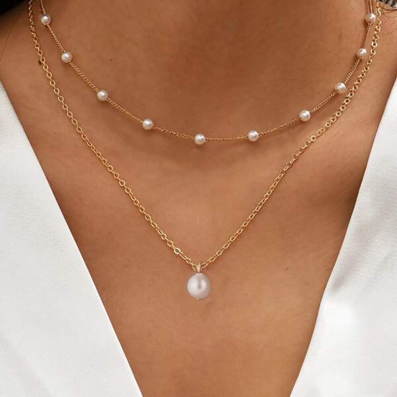 Womens Retro Alloy Layered Clavicle Necklace - Image 9
