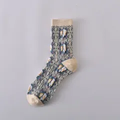 Women's Fashionable All-match Retro Embossed Socks - No 2 - View 1