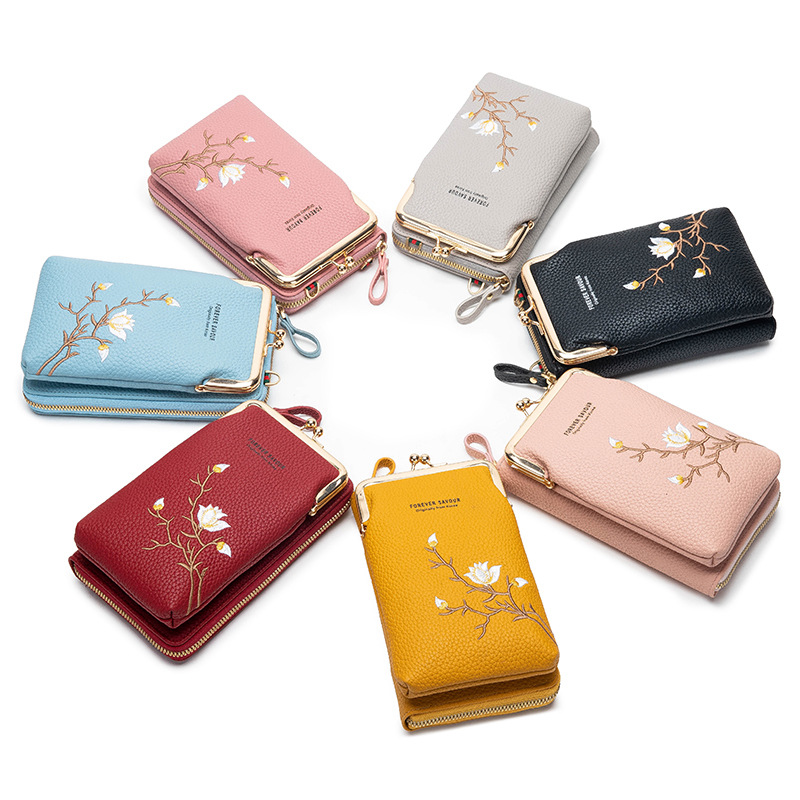 Embroidered Niche-style Crossbody Bag Versatile Mini Phone Purse Fashionable Wallet… — image 1