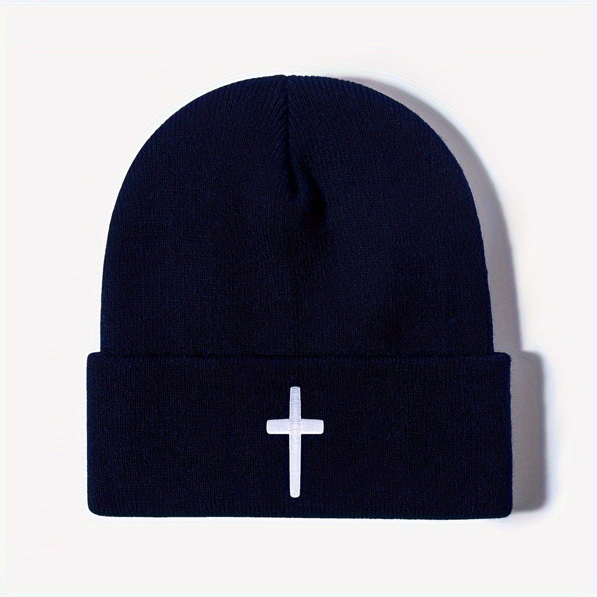 Embroidered Cross Navy Blue