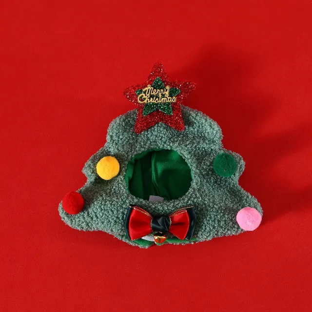 Pet Christmas Hat Small Dogcat Plush Cartoon Cap Christmas Tree Hat - Shop at LoveMi