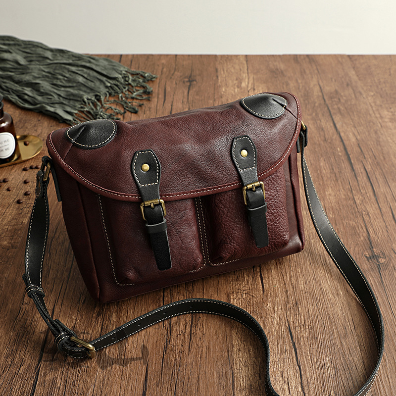 Cowhide Crossbody Bag For Men And Women
