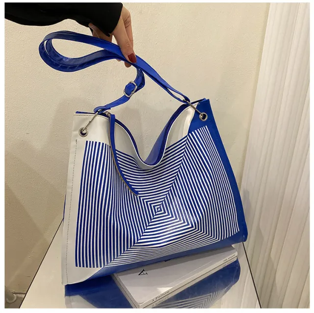 Large Capacity Crossbody Women's Shoulder Trend Casual Tote Bag Blue - Shop at LoveMi