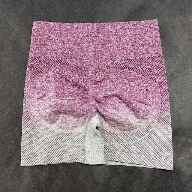 Gradient Seamless Shorts High Waist Women's Breathable Tight Yoga Pants Wine - Shop at LoveMi