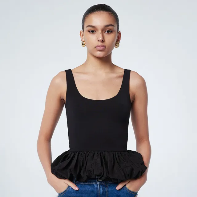 Women's All match Solid Color Stitching Fashion Vest Black - Shop at LoveMi