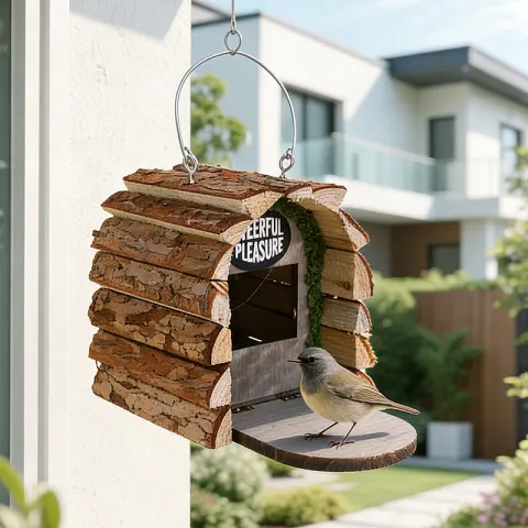 Outdoor Wooden Birdhouse Courtyard Decoration Bird Feeder