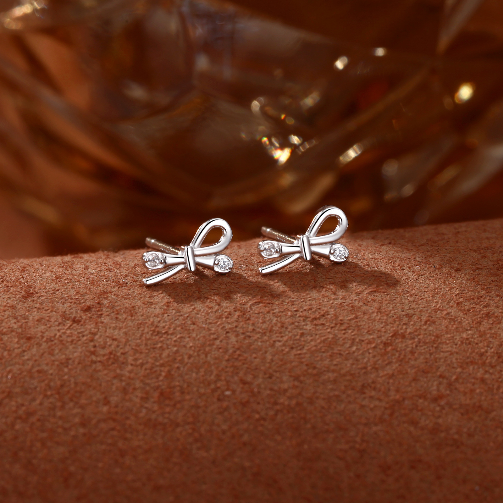 S999 Sterling Silver Pure Silver Stud Earrings For Women